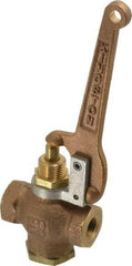 Kingston - 1/4" Pipe, 400 Max psi, Buna N Disc, Self Closing Control Valve - Pull Lever, FNPT x FNPT End Connections - Exact Tool & Supply