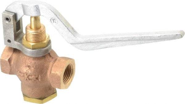 Kingston - 3/8" Pipe, 400 Max psi, Buna N Disc, Self Closing Control Valve - Squeeze Lever, FNPT x FNPT End Connections - Exact Tool & Supply