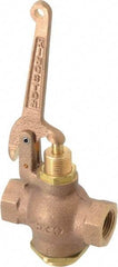 Kingston - 1/2" Pipe, 400 Max psi, Buna N Disc, Self Closing Control Valve - Pull Lever, FNPT x FNPT End Connections - Exact Tool & Supply