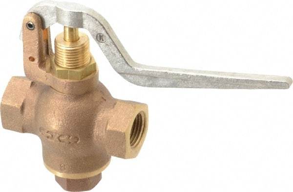 Kingston - 1/2" Pipe, 400 Max psi, Buna N Disc, Self Closing Control Valve - Balanced Valve Squeeze Lever, FNPT x FNPT End Connections - Exact Tool & Supply