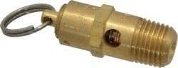 Kingston - 1/4" Inlet, ASME Safety Relief Valve - 100 Max psi, Brass - Exact Tool & Supply