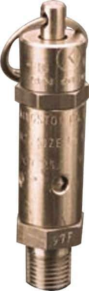 Kingston - 1/4" Inlet, ASME Safety Relief Valve - 75 Max psi, Stainless Steel - Exact Tool & Supply