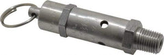 Kingston - 1/4" Inlet, ASME Safety Relief Valve - 100 Max psi, Stainless Steel - Exact Tool & Supply