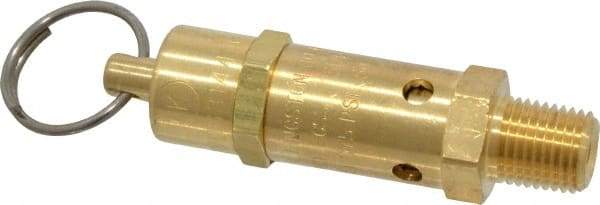 Kingston - 1/4" Inlet, ASME Safety Relief Valve - 75 Max psi, Brass - Exact Tool & Supply