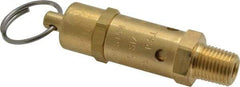 Kingston - 1/4" Inlet, ASME Safety Relief Valve - 175 Max psi, Brass - Exact Tool & Supply