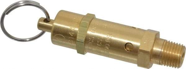 Kingston - 1/4" Inlet, ASME Safety Relief Valve - 200 Max psi, Brass - Exact Tool & Supply