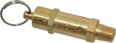 Kingston - 1/4" Inlet, ASME Safety Relief Valve - 200 Max psi, Brass - Exact Tool & Supply