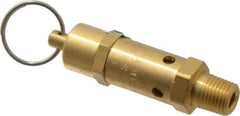 Kingston - 1/4" Inlet, ASME Safety Relief Valve - 300 Max psi, Brass - Exact Tool & Supply