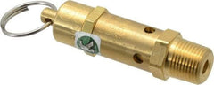 Kingston - 3/8" Inlet, ASME Safety Relief Valve - 75 Max psi, Brass - Exact Tool & Supply