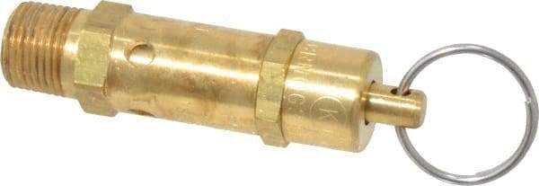 Kingston - 3/8" Inlet, ASME Safety Relief Valve - 150 Max psi, Brass - Exact Tool & Supply