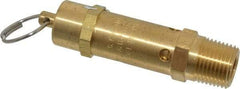 Kingston - 1/2" Inlet, ASME Safety Relief Valve - 125 Max psi, Brass - Exact Tool & Supply