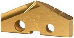Allied Machine and Engineering - 1-3/4" Diam x 1/4" Thick, Seat Code 3, 132° Included Angle Spade Drill Insert - TiN Coated, High Speed Steel, Series GEN2 T-A - Exact Tool & Supply