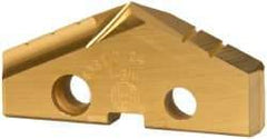 Allied Machine and Engineering - 1-3/4" Diam x 1/4" Thick, Seat Code 3, 132° Included Angle Spade Drill Insert - TiN Coated, High Speed Steel, Series GEN2 T-A - Exact Tool & Supply