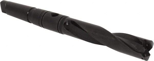 Allied Machine and Engineering - Series 2.5, 1-3/16 to 1-3/8" Diam, 4MT Taper Shank, Helical Flute Spade Drill - 5-3/8" Max Depth, 8-37/64" Body Length, 13-1/16" OAL, Intermediate Length, Through Coolant - Exact Tool & Supply