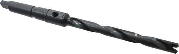 Allied Machine and Engineering - Series 1, 45/64 to 15/16" Diam, 3MT Taper Shank, Helical Flute Spade Drill - 6-3/4" Max Depth, 9-39/64" Body Length, 13-5/32" OAL, Standard Length, Through Coolant - Exact Tool & Supply