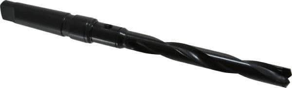 Allied Machine and Engineering - Series 1.5, 55/64 to 15/16" Diam, 4MT Taper Shank, Helical Flute Spade Drill - 6-3/4" Max Depth, 9-43/64" Body Length, 14-5/32" OAL, Standard Length, Through Coolant - Exact Tool & Supply