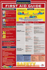 NMC - 18" Wide x 24" High Laminated Paper Emergency First Aid Information Poster - English - Exact Tool & Supply