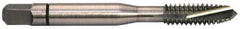 Balax - #10-24 UNC, 3 Flute, Bright Finish, Powdered Metal Spiral Point Tap - Plug Chamfer, Right Hand Thread, 2-3/8" OAL, 0.64" Thread Length, 0.194" Shank Diam, Series BX150 - Exact Tool & Supply
