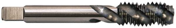 Balax - 5/8-11 UNC 4 Flute 2B Modified Bottoming Spiral Flute Tap - Powdered Metal, Bright Finish, 3-13/16" OAL, Right Hand Flute, Right Hand Thread, H5, Series BX200 - Exact Tool & Supply