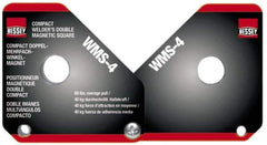 Bessey - 0 to 180° Holding Angle, 110 Lb Max Pull, Double Magnetic Welding & Fabrication Adjustable Square - 3-3/8" High x 6-1/8" Wide x 5/8" Deep - Exact Tool & Supply