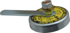 Mag-Mate - 800 Amps Grounding Capacity, 3-1/2" Diam, 2-1/4" High, 35 Lb Max Pull Force, Rare Earth Magnetic Welding & Fabrication Ground Clamp - 55 Lb Average Pull Force, Round Cup Magnet, Copper Stud, Compatible with Flat Surface - Exact Tool & Supply