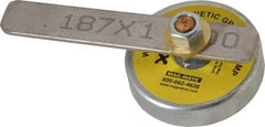 Mag-Mate - 250 Amps Grounding Capacity, 3-1/2" Diam, 2-1/4" High, 35 Lb Max Pull Force, Rare Earth Magnetic Welding & Fabrication Ground Clamp - 55 Lb Average Pull Force, Round Cup Magnet, Brass Stud, Compatible with Flat Surface - Exact Tool & Supply