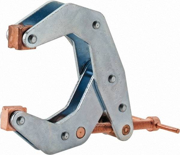 Kant Twist - 700 Lb, 2-7/16" Max Opening, 2" Open Throat Depth, 1-13/16" Closed Throat Depth, Cantilever Clamp - High Tensile Steel Jaw, T-Handle, 4-1/8" OAL, 4-1/16" Max Width - Exact Tool & Supply