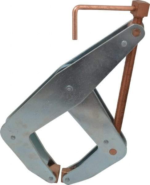 Kant Twist - 6,000 Lb, 12" Max Opening, 5" Open Throat Depth, 7" Closed Throat Depth, Cantilever Clamp - High Tensile Steel Jaw, T-Handle, 16-1/2" OAL, 16-1/2" Max Width - Exact Tool & Supply
