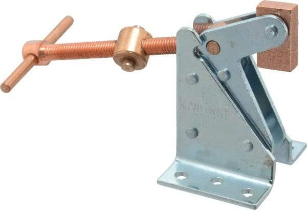 Kant Twist - 1,500 Lb Holding Capacity, 3" Max Opening Capacity, Manual Hold Down Clamp - 2-1/4" Clamp Length, 2-11/16" Clamp Width, 4" Clamp Height, Steel - Exact Tool & Supply