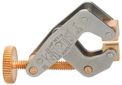 Kant Twist - 350 Lb, 1" Max Opening, 1/2" Open Throat Depth, 1/2" Closed Throat Depth, Cantilever Clamp - High Tensile Steel Jaw, Round Handle, 2-1/8" OAL, 1-3/4" Max Width - Exact Tool & Supply