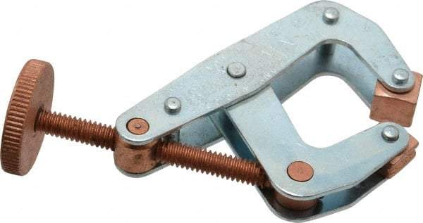 Kant Twist - 600 Lb, 1-1/2" Max Opening, 1-1/8" Open Throat Depth, 1" Closed Throat Depth, Cantilever Clamp - High Tensile Steel Jaw, Round Handle, 3-1/16" OAL, 3" Max Width - Exact Tool & Supply