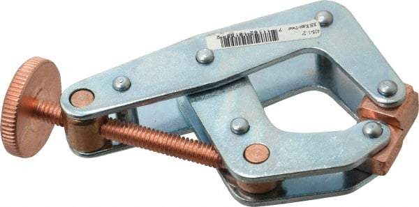 Kant Twist - 800 Lb, 2" Max Opening, 1-1/8" Open Throat Depth, 1-1/4" Closed Throat Depth, Cantilever Clamp - High Tensile Steel Jaw, Round Handle, 3-1/2" OAL, 3-1/4" Max Width - Exact Tool & Supply