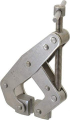 Kant Twist - 1,200 Lb, 3" Max Opening, 1-1/4" Open Throat Depth, 1-3/4" Closed Throat Depth, Cantilever Clamp - Stainless Steel Jaw, T-Handle, 5-1/4" OAL, 5" Max Width - Exact Tool & Supply