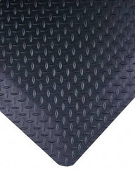 Wearwell - 75' Long x 5' Wide, Dry Environment, Anti-Fatigue Matting - Black, Vinyl with Nitrile Blend Base, Beveled on 4 Sides - Exact Tool & Supply