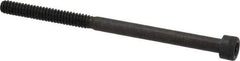 Made in USA - #10-24 UNC Hex Socket Drive, Socket Cap Screw - Alloy Steel, Black Oxide Finish, Partially Threaded, 3" Length Under Head - Exact Tool & Supply