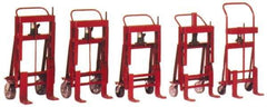 Wesco Industrial Products - 6,000 Lb Capacity, 12" Lift Twin Machinery Movers - 23" Overall Width, 6" Fork Length, 1-1/8" Lowered Height - Exact Tool & Supply