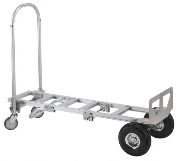 Value Collection - 61-1/2" OAH Hand Truck - Dual Loop Handle, Aluminum - Exact Tool & Supply