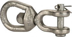 Made in USA - 1, 250 Lbs. Load Limit, 3-3/4 Inches Long x 5/16 Inch Diameter Jaw Eye Swivel - Exact Tool & Supply