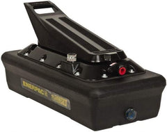 Enerpac - 10,000 psi Air-Hydraulic Pump & Jack - 230 Cu In Oil Capacity, Use with Single Acting Cylinders, Advance, Hold & Retract - Exact Tool & Supply