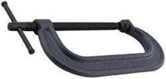 Wilton - Regular-Duty 6" Max Opening, 2-15/16" Throat Depth, Forged Steel Standard C-Clamp - 4,500 Lb Capacity, 0" Min Opening, Standard Throat Depth - Exact Tool & Supply