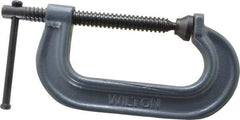 Wilton - Regular-Duty 4" Max Opening, 2-5/16" Throat Depth, Forged Steel Standard C-Clamp - 3,700 Lb Capacity, 0" Min Opening, Standard Throat Depth - Exact Tool & Supply