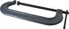 Wilton - Regular-Duty 12" Max Opening, 3-7/8" Throat Depth, Forged Steel Standard C-Clamp - 8,000 Lb Capacity, 1-1/8" Min Opening, Standard Throat Depth - Exact Tool & Supply