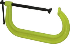 Wilton - Regular-Duty 10-1/8" Max Opening, 6" Throat Depth, Forged Steel Standard C-Clamp - 8,000 Lb Capacity, 2" Min Opening, Deep Throat, Alloy Steel Screw - Exact Tool & Supply