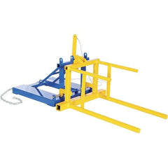 Vestil - 800 Lb Load Capacity, 55 Gal Forklift Drum Rotator - 26-1/2" Wide x 32-1/2" High - Exact Tool & Supply