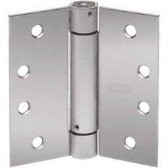 Stanley - 4-1/2" Long x 4-1/2" Wide Grade 1 304 Stainless Steel Full Mortise Spring Commercial Hinge - Exact Tool & Supply
