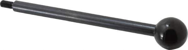 Gibraltar - 1/4-20 Stem, 1" Knob Diam, 3/8" Shaft Diam, Gear Lever Arm with Ball Knob - 1/2" Thread Length, 6" Handle Length, Carbon Steel Shaft, Plastic Knob - Exact Tool & Supply
