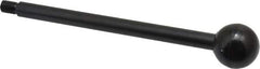 Gibraltar - 5/16-18 Stem, 1" Knob Diam, 3/8" Shaft Diam, Gear Lever Arm with Ball Knob - 1/2" Thread Length, 6" Handle Length, Carbon Steel Shaft, Plastic Knob - Exact Tool & Supply