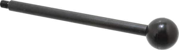 Gibraltar - 3/8-16 Stem, 1-3/8" Knob Diam, 1/2" Shaft Diam, Gear Lever Arm with Ball Knob - 1/2" Thread Length, 8" Handle Length, Carbon Steel Shaft, Plastic Knob - Exact Tool & Supply