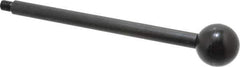 Gibraltar - 3/8-16 Stem, 1-3/8" Knob Diam, 1/2" Shaft Diam, Gear Lever Arm with Ball Knob - 1/2" Thread Length, 8" Handle Length, Carbon Steel Shaft, Plastic Knob - Exact Tool & Supply