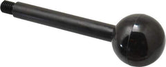 Gibraltar - 1/2-13 Stem, 1-7/8" Knob Diam, 5/8" Shaft Diam, Gear Lever Arm with Ball Knob - 5/8" Thread Length, 6" Handle Length, Carbon Steel Shaft, Plastic Knob - Exact Tool & Supply